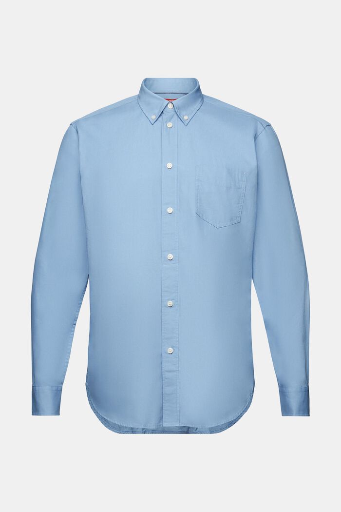 Camicia button-down in popeline, 100% cotone, LIGHT BLUE, detail image number 7