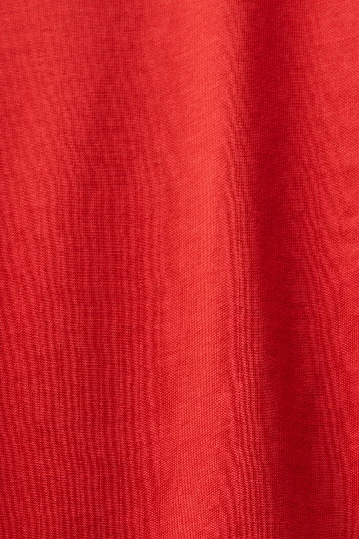 T-shirt unisex in cotone Pima stampato, DARK RED, detail image number 5