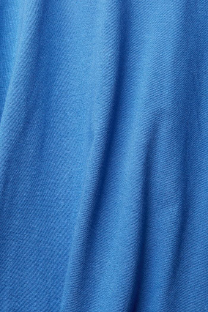 T-shirt in tinta unita, BLUE, detail image number 1