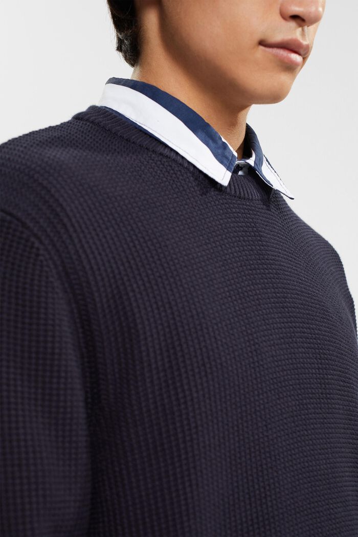 Pullover in puro cotone, NAVY, detail image number 0