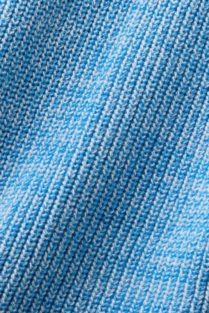 Cardigan marmorizzato in maglia con zip, PASTEL BLUE, detail image number 5