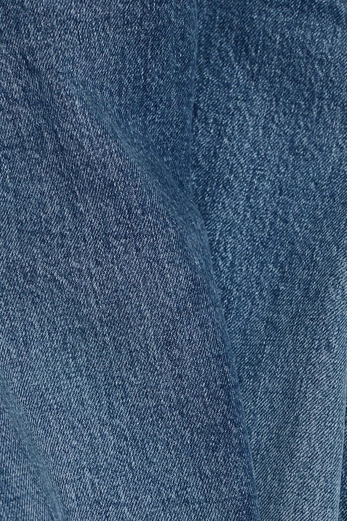 Jeans dritti a vita media, BLUE LIGHT WASHED, detail image number 6