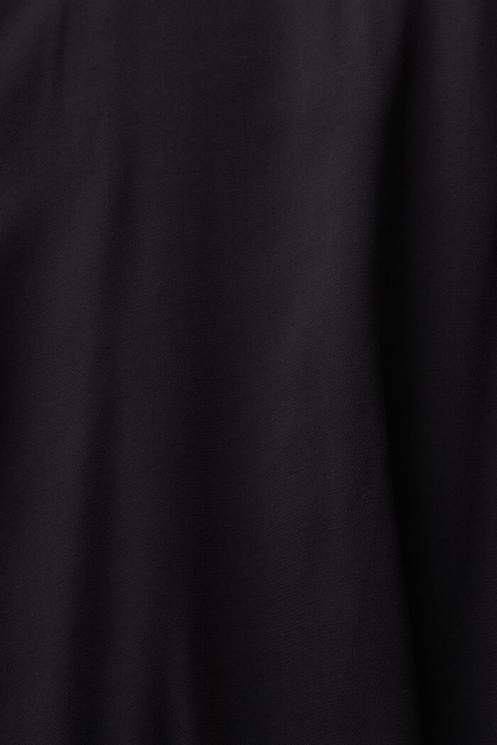 Blusa in crêpe a maniche lunghe, BLACK, detail image number 4
