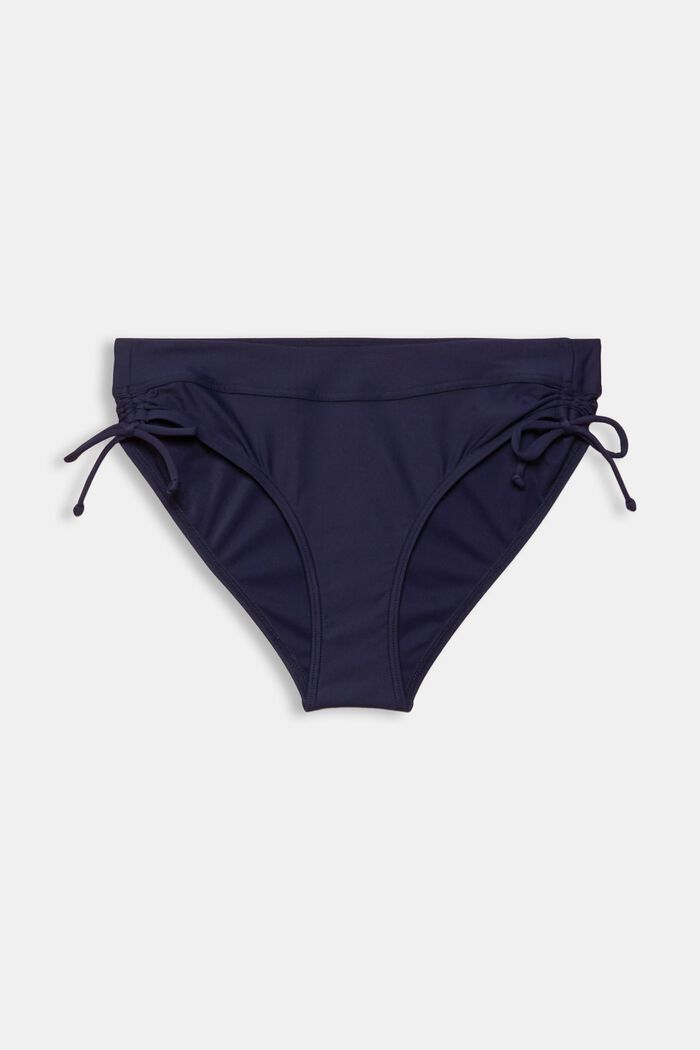In materiale riciclato: slip con arricciature, NAVY, detail image number 1