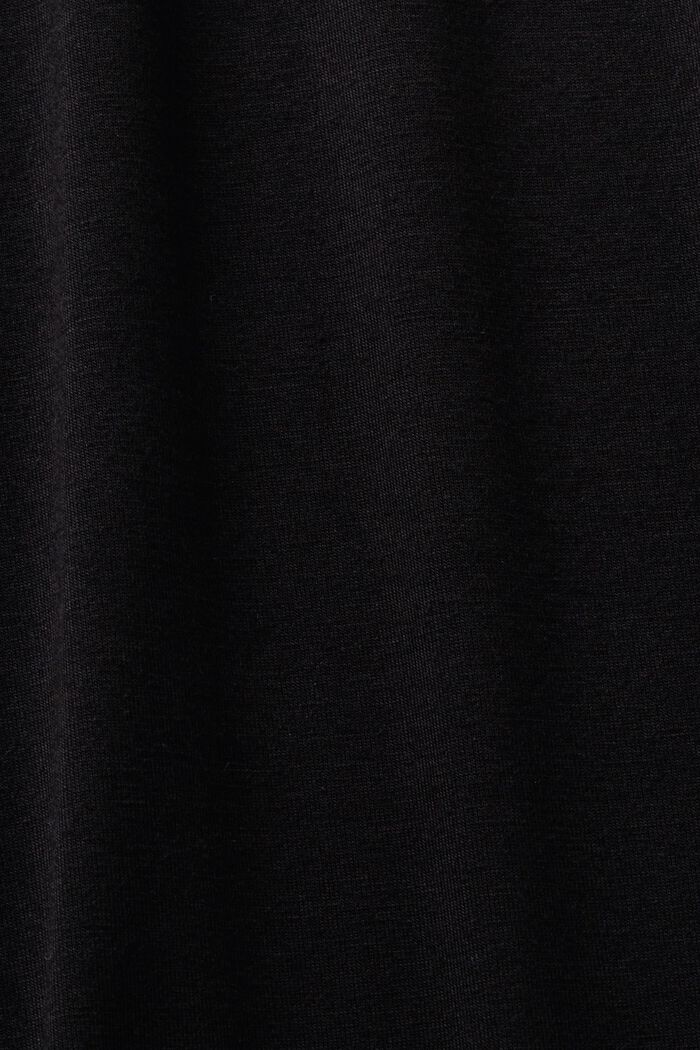 Maglia a maniche lunghe in tessuto misto, BLACK, detail image number 5