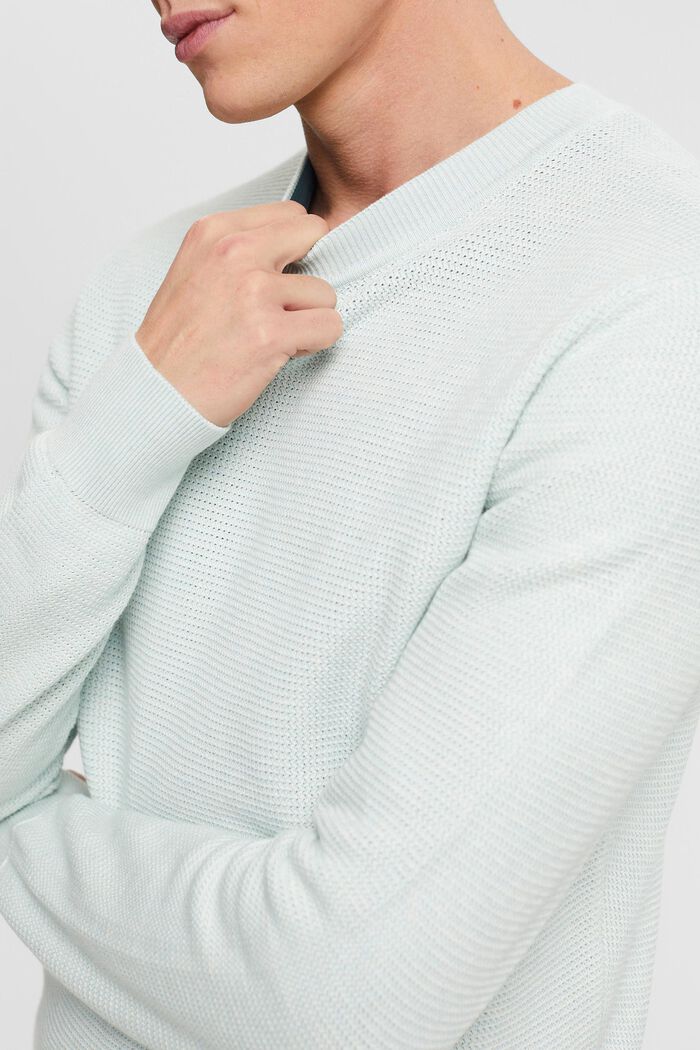 Maglione a righe, LIGHT AQUA GREEN, detail image number 2