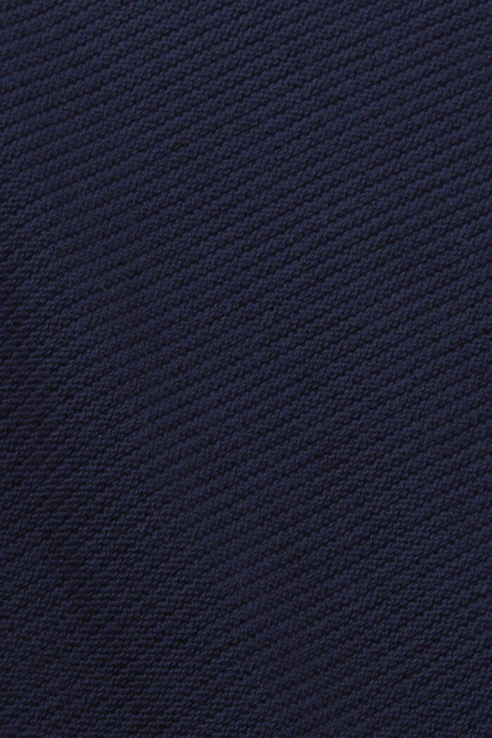Pullover in maglia strutturata con scollo a V, NAVY, detail image number 5