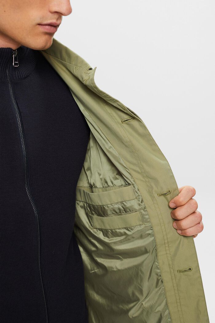 Riciclato: trench leggero, OLIVE, detail image number 2
