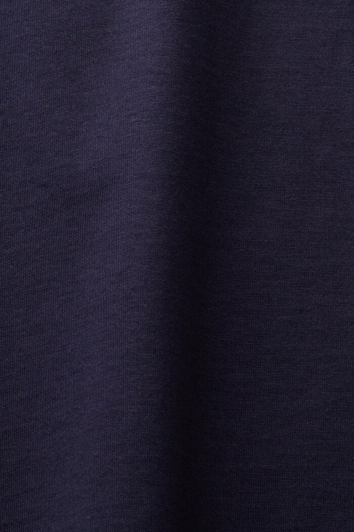 Maglietta in cotone Pima con girocollo, NAVY, detail image number 4