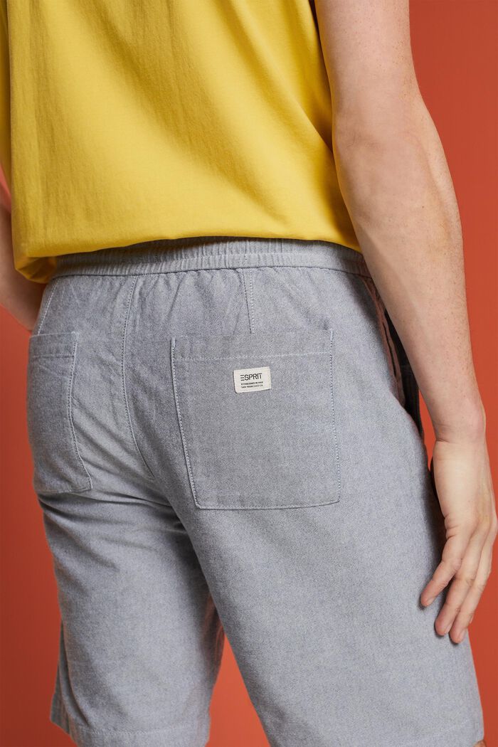 Pantaloncini in twill, 100% cotone, NAVY, detail image number 4