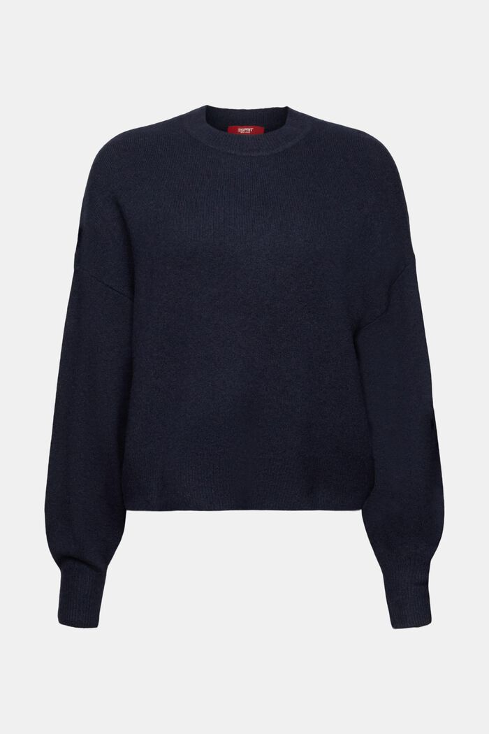 Pullover a maglia con maniche blouson, NAVY, detail image number 6