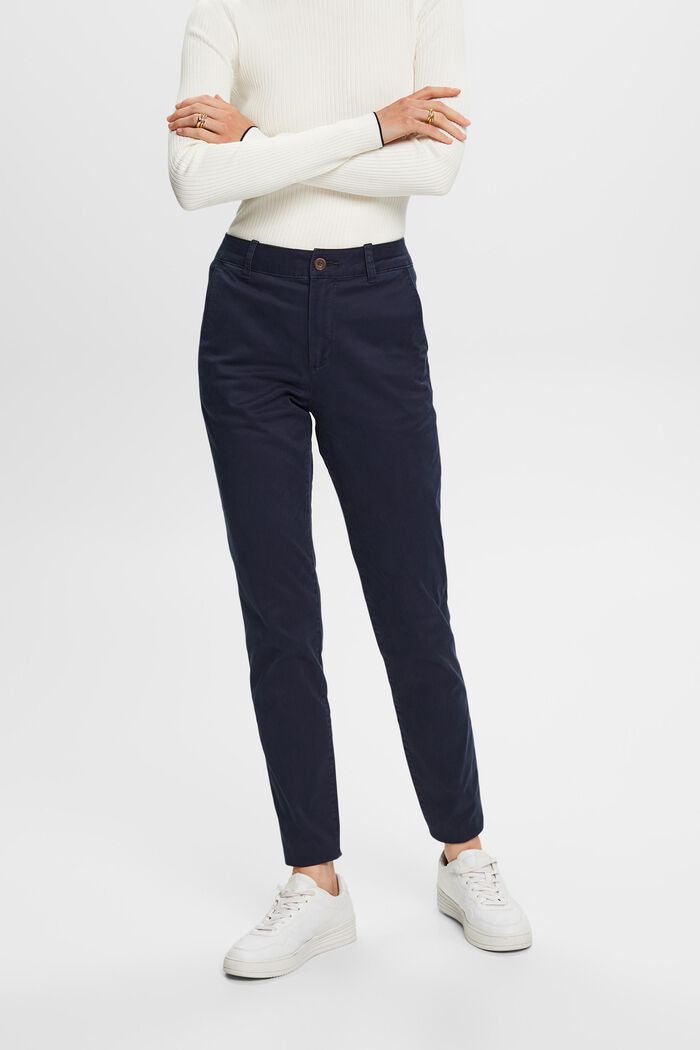 Pantaloni chino basic, NAVY, detail image number 0