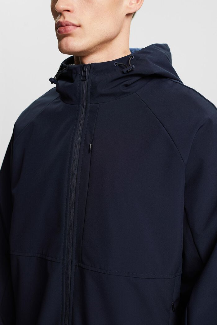 Giacca softshell con cappuccio, NAVY, detail image number 3