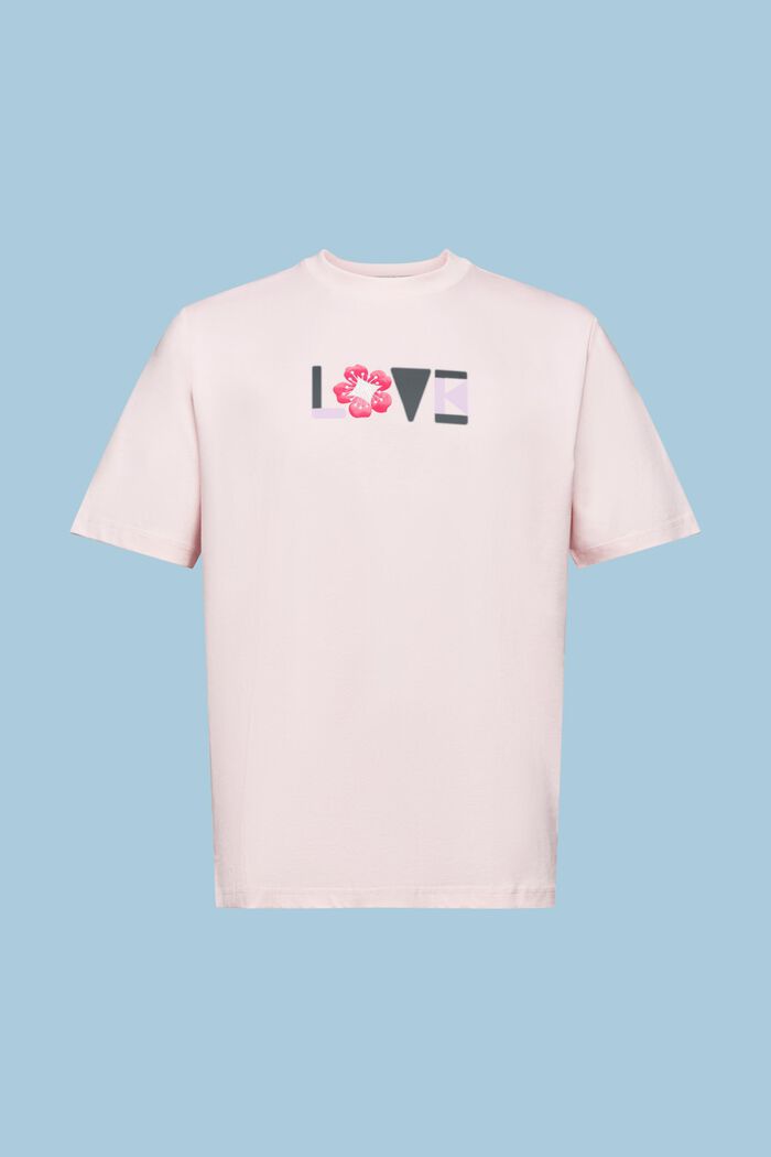 T-shirt unisex in cotone Pima stampato, PASTEL PINK, detail image number 8