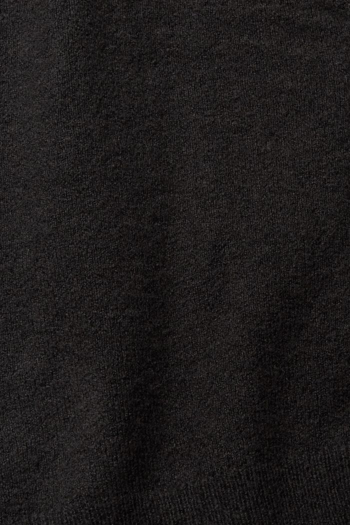Con lana: cardigan con scollo a V, BLACK, detail image number 1