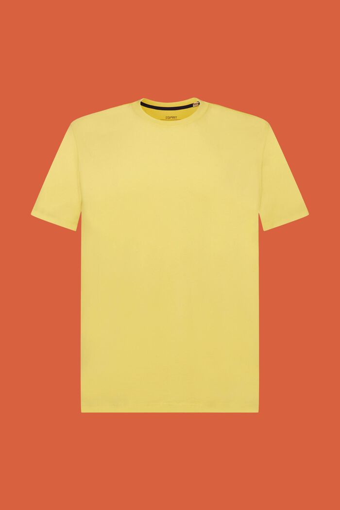 T-shirt in jersey tinta in capo, 100% cotone, DUSTY YELLOW, detail image number 6
