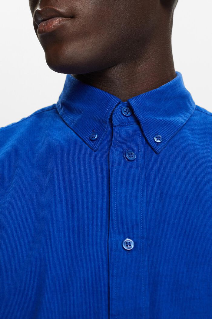 Camicia di velluto, 100% cotone, BRIGHT BLUE, detail image number 2