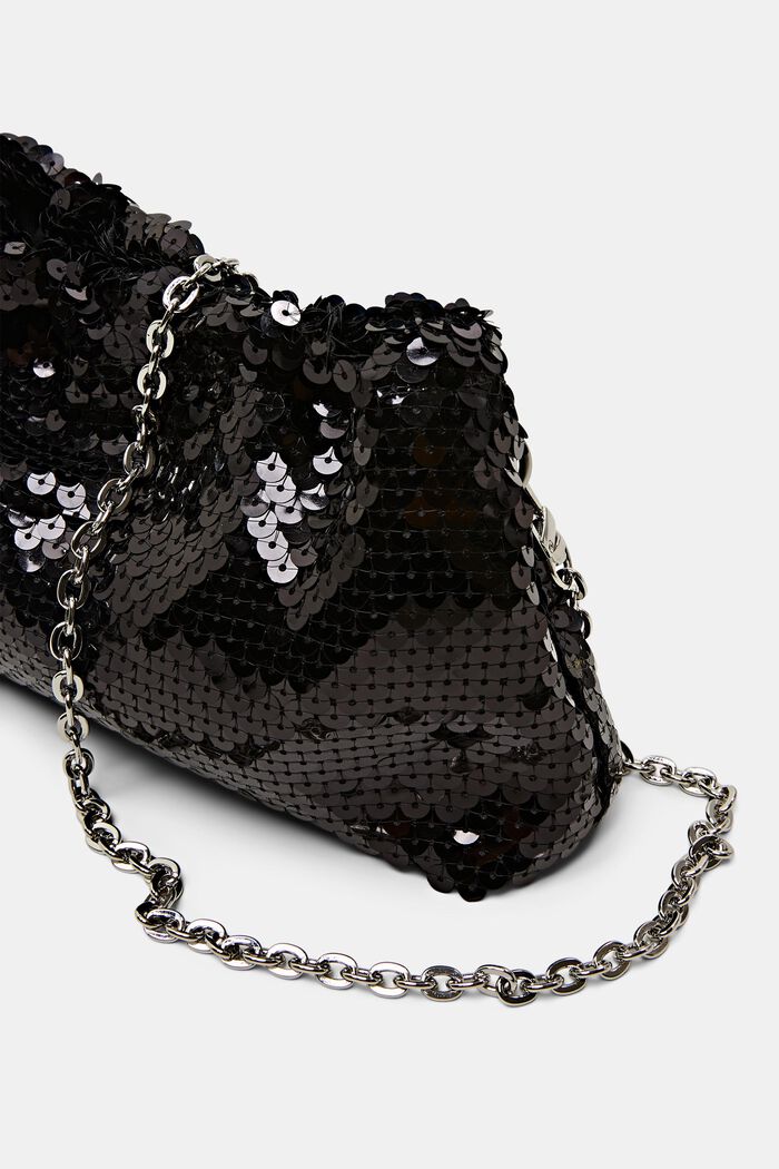 Piccola borsa con paillettes, BLACK, detail image number 1