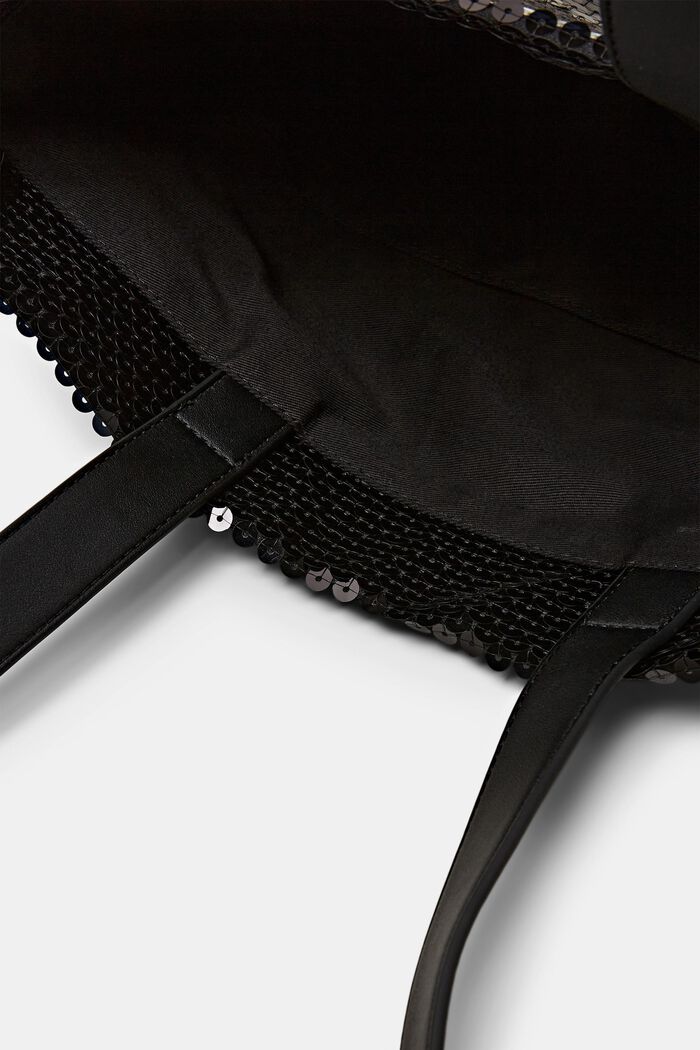 Tote Bag con paillettes, BLACK, detail image number 3