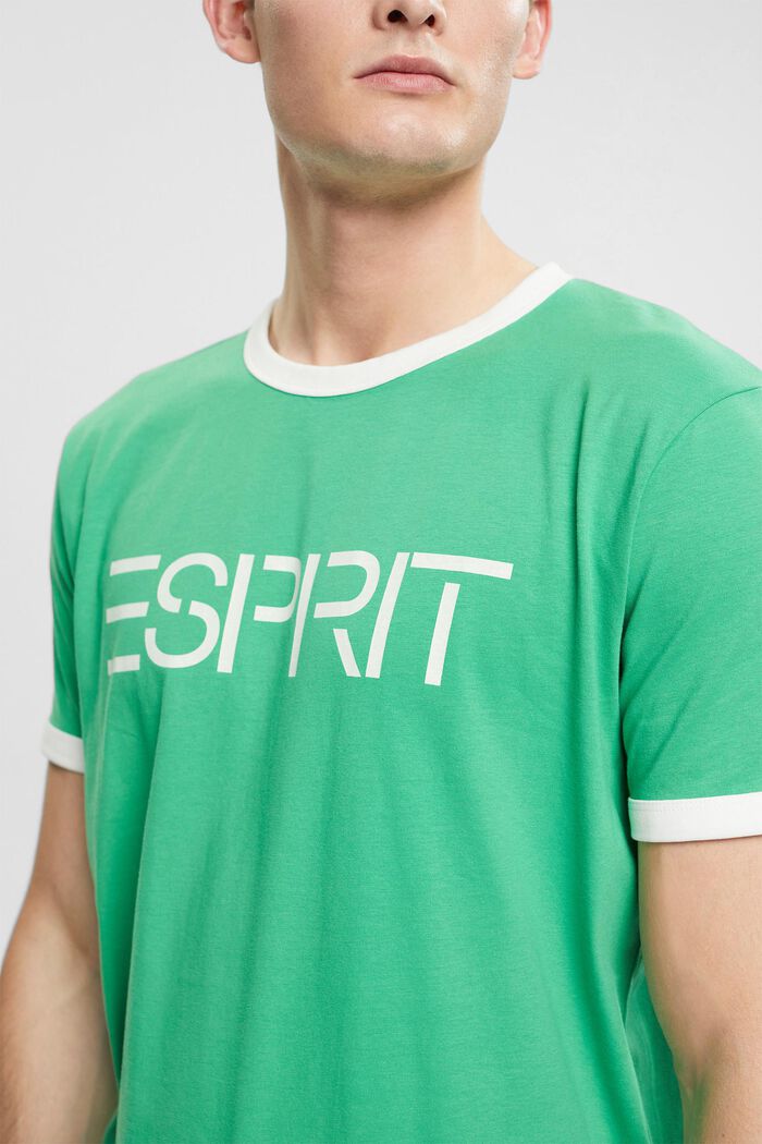 T-shirt in jersey con stampa del logo, GREEN, detail image number 2