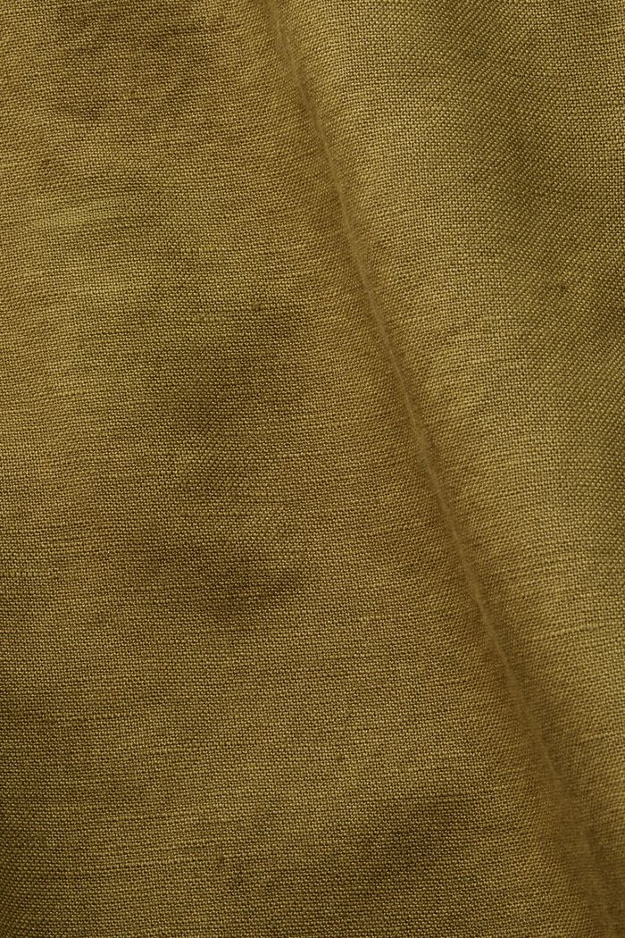 Bermuda in lino e cotone, OLIVE, detail image number 6