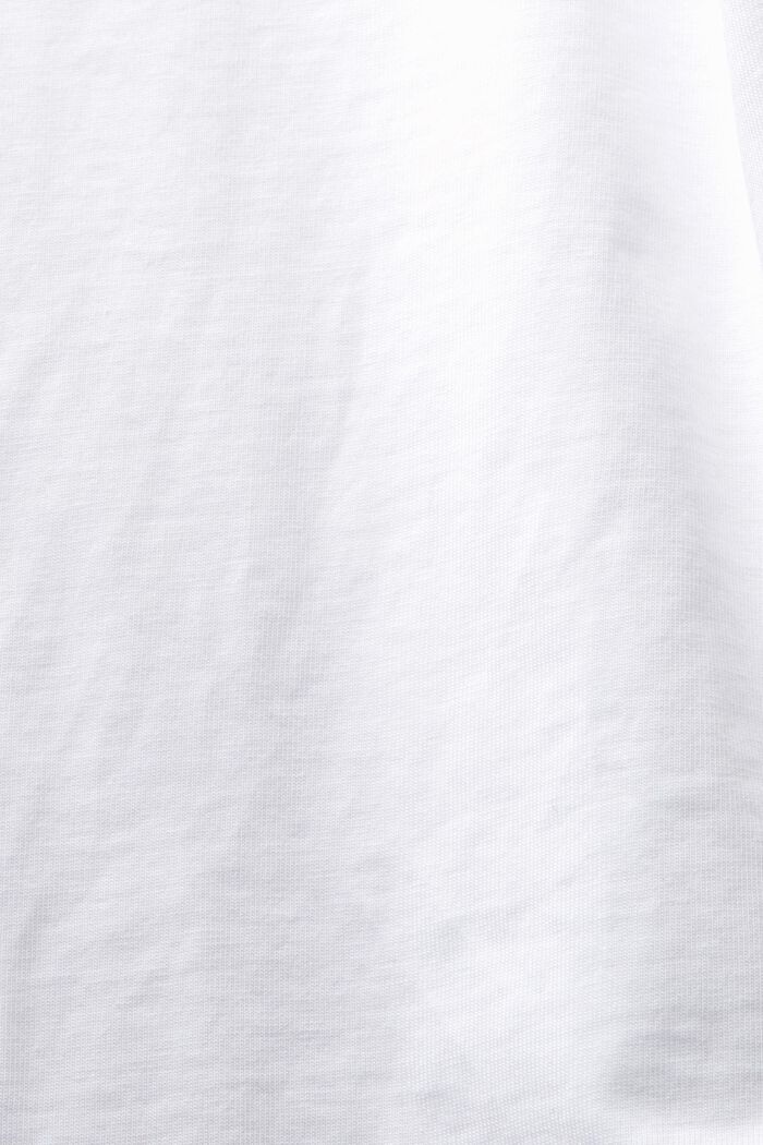 T-shirt a girocollo con logo, WHITE, detail image number 4