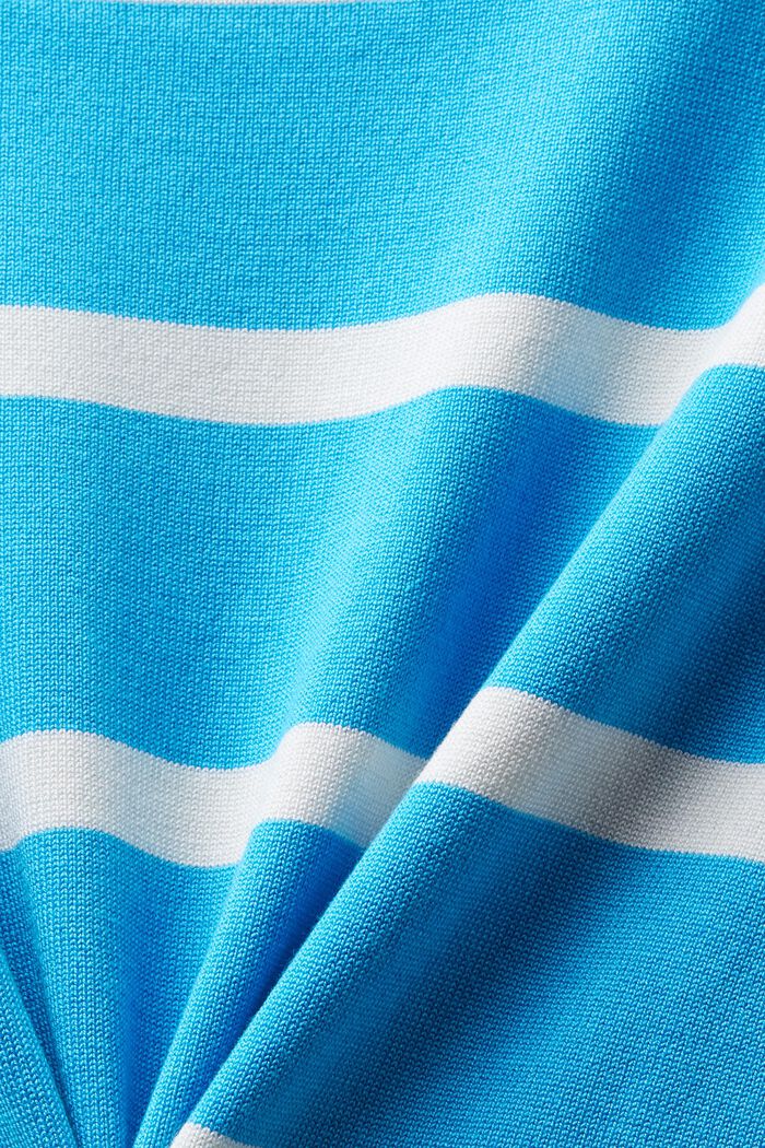 Abito oversize in maglia a righe, BRIGHT BLUE, detail image number 4