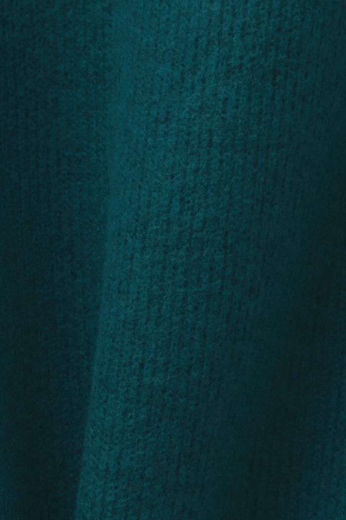 Gonna midi in maglia a coste, EMERALD GREEN, detail image number 5