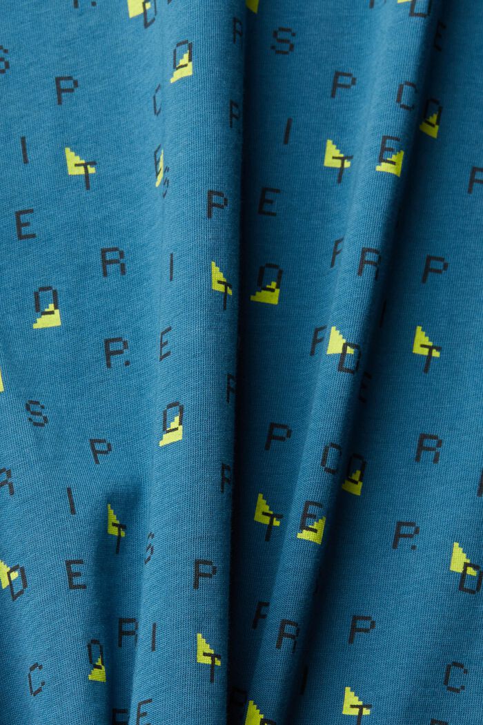 T-shirt con stampa allover, DARK TURQUOISE, detail image number 5
