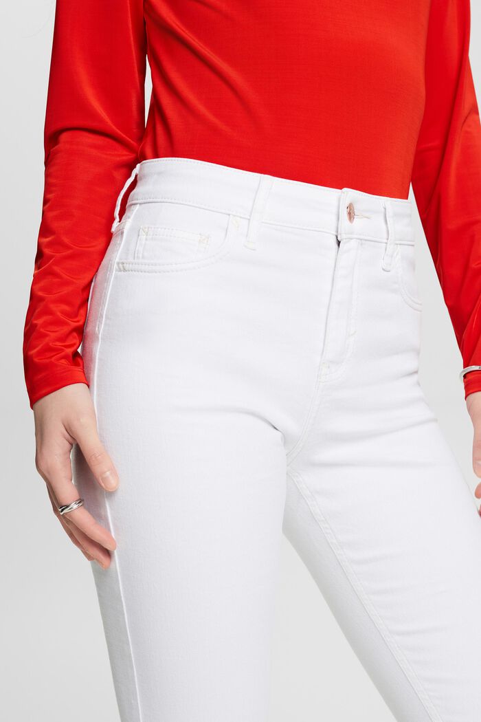 Jeans skinny a vita alta, WHITE, detail image number 4