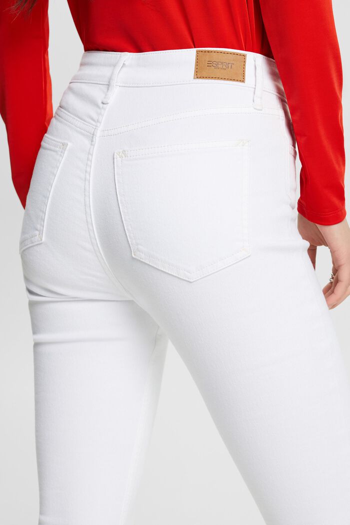 Jeans skinny a vita alta, WHITE, detail image number 3