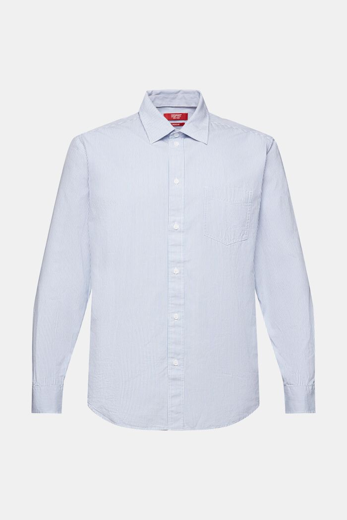 Camicia a righe in popeline di cotone, LIGHT BLUE, detail image number 6