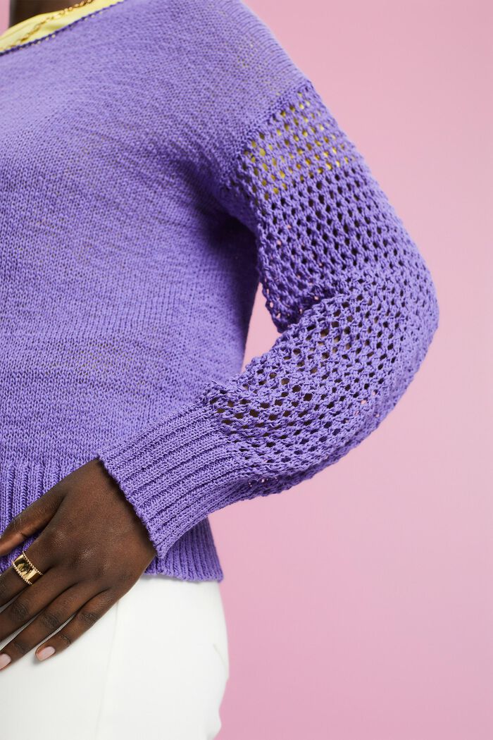 Pullover in maglia larga, PURPLE, detail image number 2