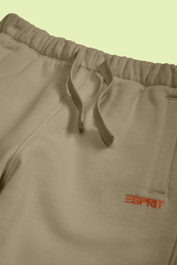 Pantaloni da ginnastica con logo in misto cotone, BEIGE, detail image number 1