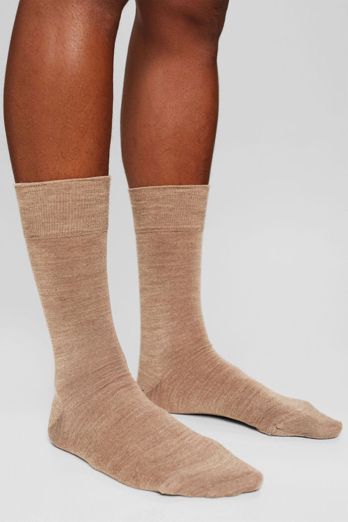 Confezione doppia di calze in maglia fine con lana vergine