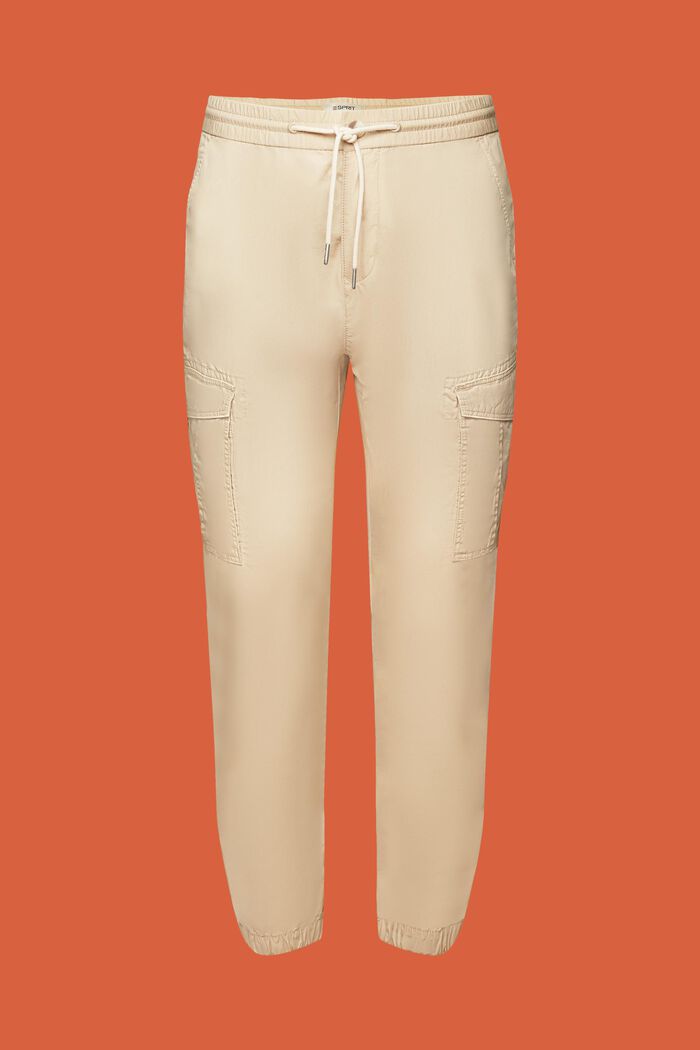 Pantaloni cargo, 100% cotone, SAND, detail image number 7