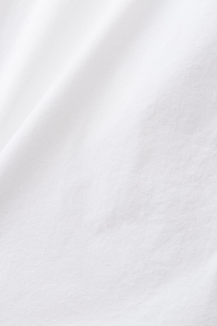 Camicia a maniche corte in cotone sostenibile, WHITE, detail image number 4