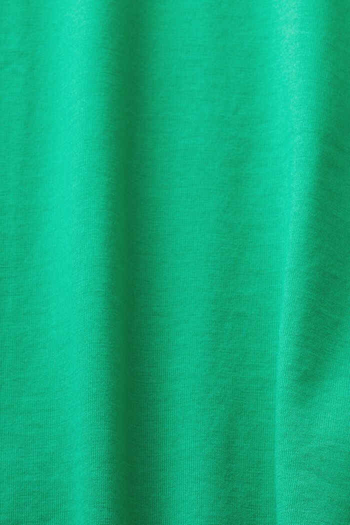 T-shirt in cotone Pima con logo ricamato, GREEN, detail image number 5