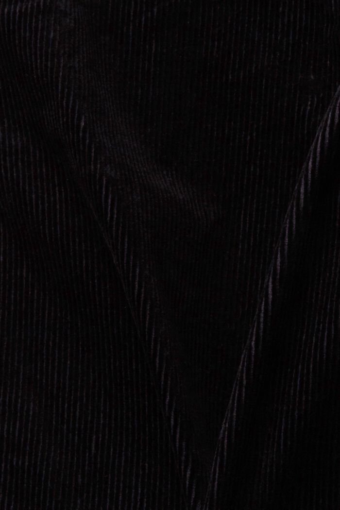 Pantaloni in velluto a vita media, BLACK, detail image number 1