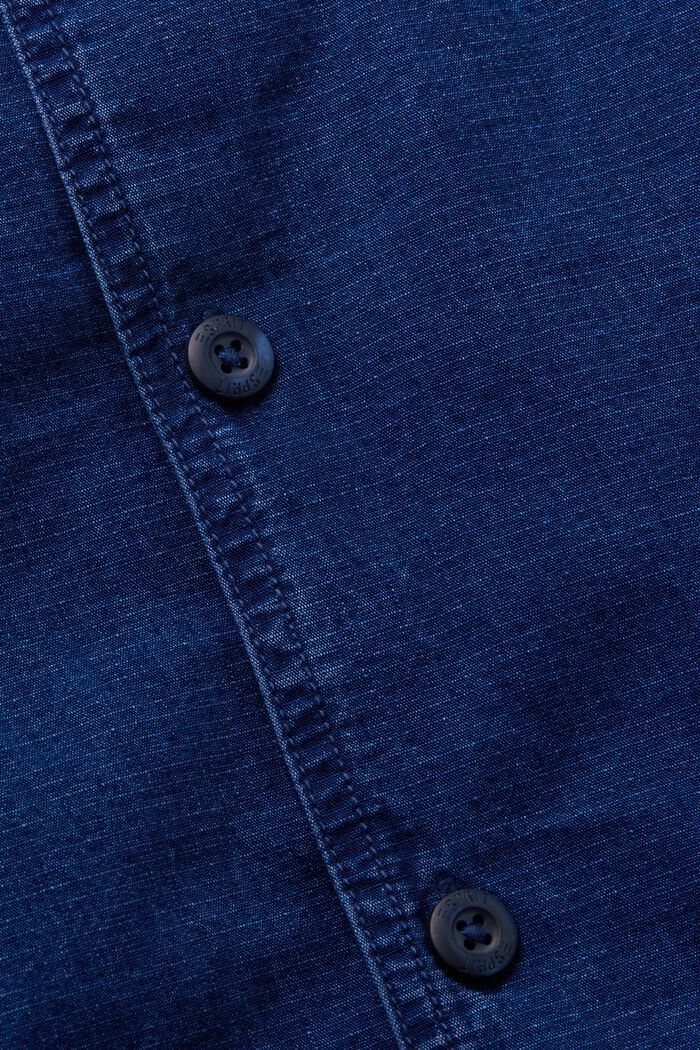 Camicia di jeans a maniche corte, 100% cotone, BLUE DARK WASHED, detail image number 6