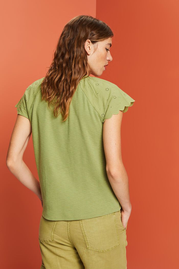 T-shirt con maniche traforate, PISTACHIO GREEN, detail image number 3