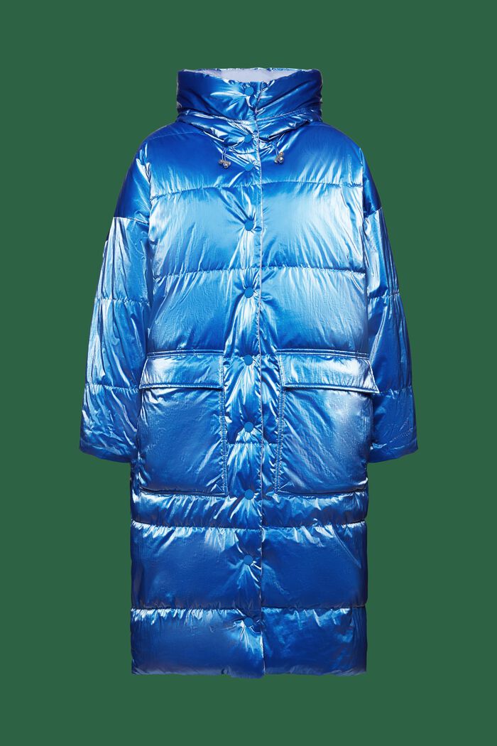 Cappotto lungo in piumino reversibile, BRIGHT BLUE, detail image number 7