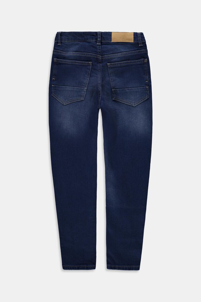 Jeans casual con vita regolabile, BLUE DARK WASHED, detail image number 1