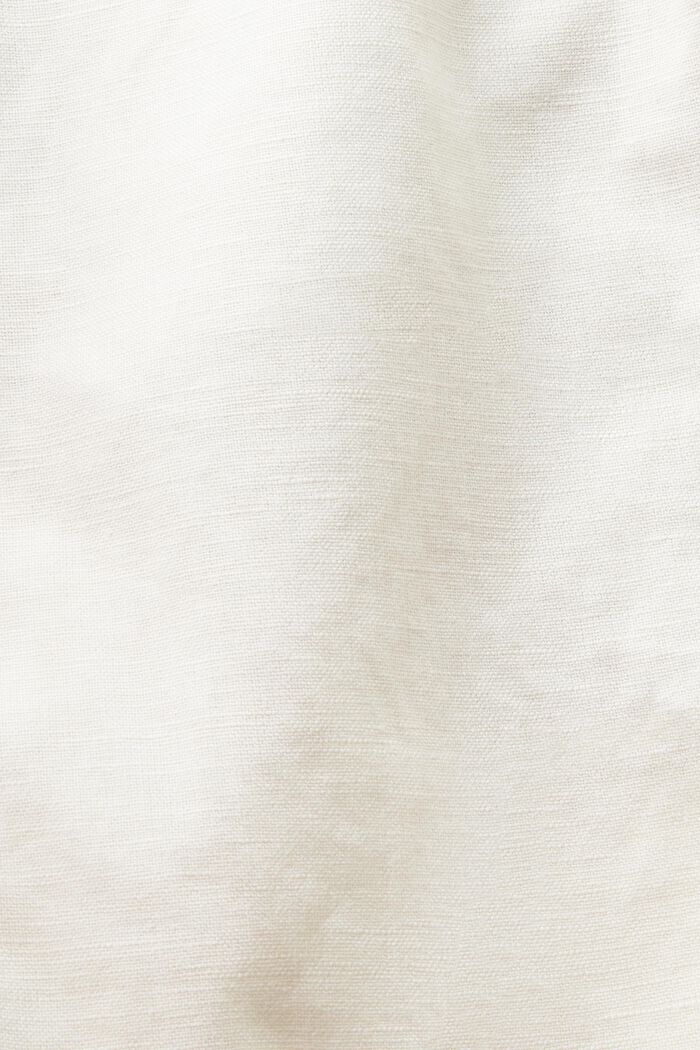 Bermuda in lino e cotone, OFF WHITE, detail image number 6