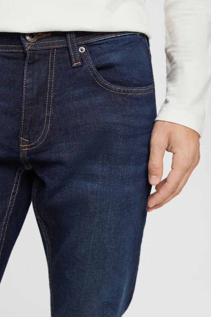 Jeans elasticizzati con cotone biologico, BLUE DARK WASHED, detail image number 2