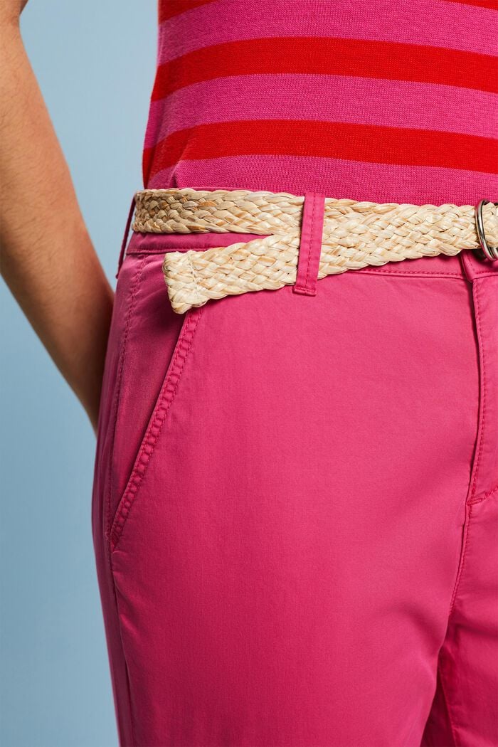Pantaloni chino con cintura, PINK FUCHSIA, detail image number 4