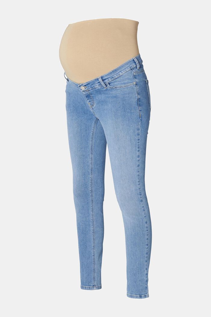 Jeans con fascia premaman, cotone biologico