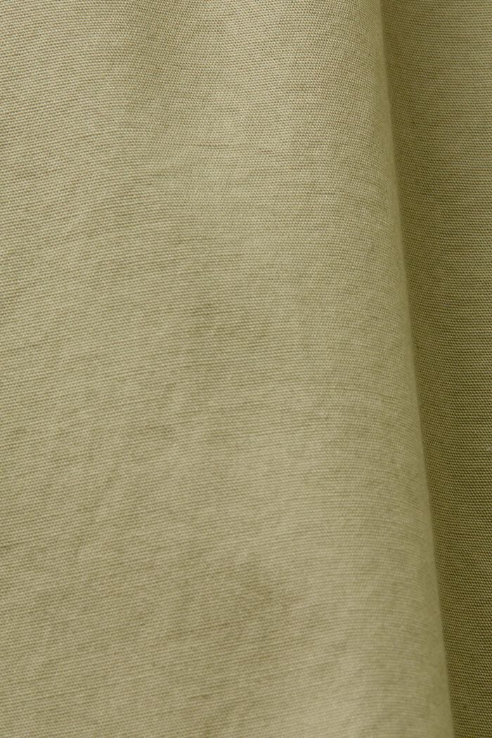 Camicia in cotone con colletto alto, LIGHT GREEN, detail image number 5