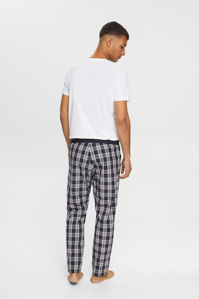 Pantaloni da pigiama a quadri, NAVY, detail image number 4