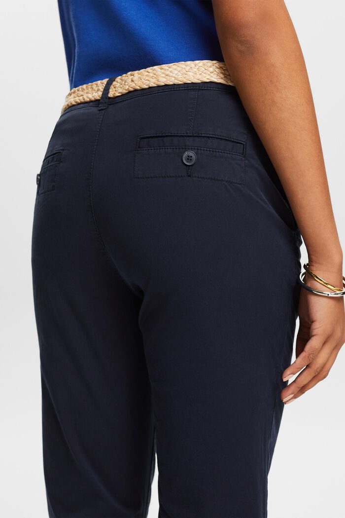 Pantaloni chino con cintura, NAVY, detail image number 3